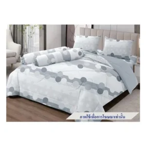 ชุดผ้าปูที่นอน 6 ฟุต 6 ชิ้น FROLINA MICROTEX DF065