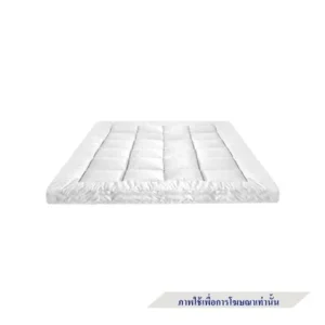 ท็อปเปอร์ 5 ฟุต KAWA ลายตาราง หนา 5 นิ้ว สีขาว